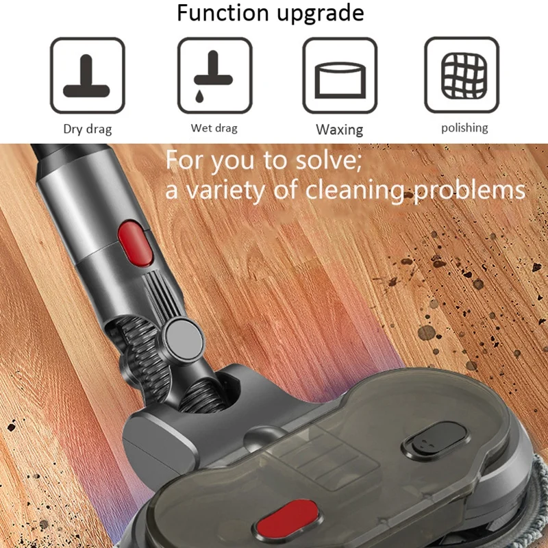 Electric Wet Dry Mopping Head for Dyson V7 V8 V10 V11 Cordless Vacuum Cleaner Accessories with Water Tank Mop Pads