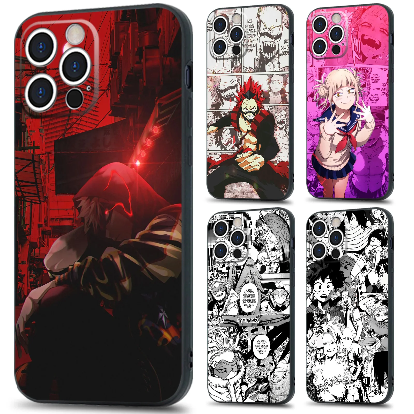 Bakugo Himiko Toga Anime Deku Dabi TPU Silicone Manga Phone Case for iPhone 13 12 Mini 14 15 Plus 11 14 15 16 Pro Max Xs