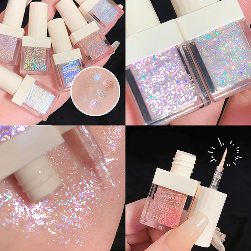 Ombretto liquido Glitter fini Super Glitter Angolo occhi Illuminante Evidenzia senza trucco Glitter sdraiato baco da seta