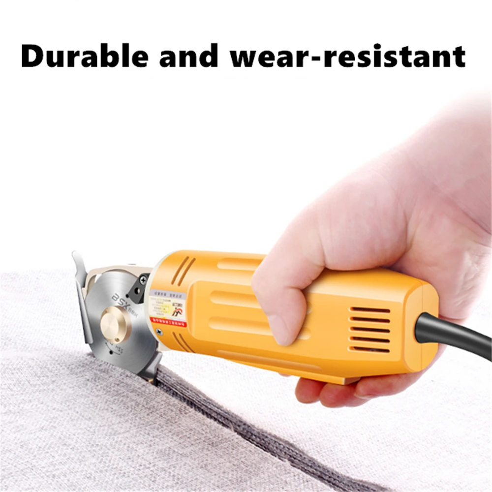 Electric Fabric Scissors 110V/220V Rotary Blade Fabric Tool Leather Fabric Electric Cutter Kit Cutting Saw Tool