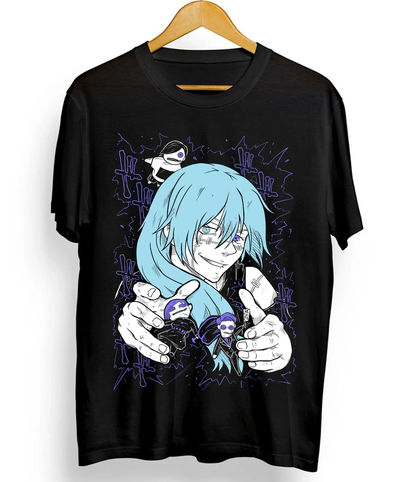 

Men's Jujutsu Kaisen Mahito Anime T-Shirt Short Sleeve Neck Idle Transfiguration Graphic Manga Fans Gift Summer Top