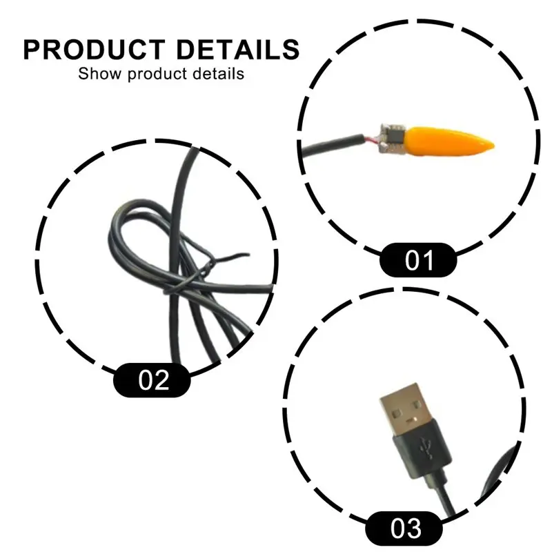 Flame Lamp Circuit Board USB 5V LED Candle Light Simulated Candle Effect Board For DIY Decor Lighting 6Pcs