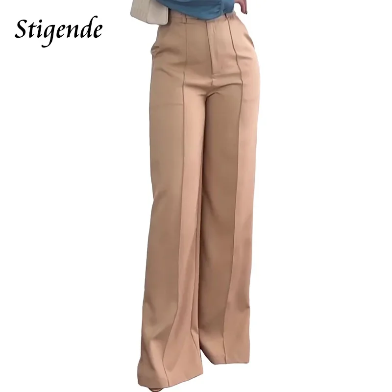 Women Solid Color Flare Leg Dress Pants Formal Work Office Bell Bottom Pants with Pockets