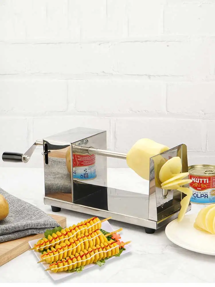 

Ручная крученная картофелерезка из нержавеющей стали, спиральная картофелерезка, терки для картофеля фри, картофель Торнадо Твистер