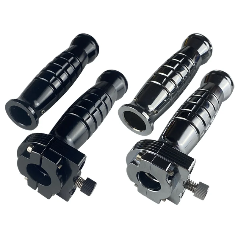 

Motorcycle Modified Retro Aluminum Alloy CNC Handlebar Screw 22mm Double Throttle Handle Cover Fuel Dispenser Grip Assembly