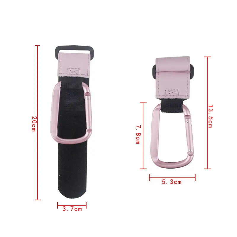 2pcs PU Leather Baby Bag Stroller Hook Rotatable Cart Organizer Pram Hook Pram Rotate 360 Degree Stroller Accessories