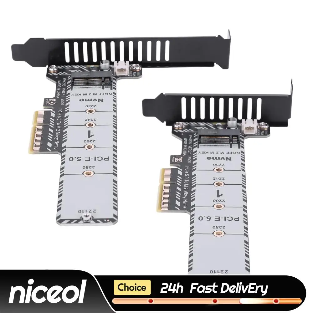 

Адаптер PCIe 5.0 для M.2 NVMe с полноразмерным/низкопрофильным кронштейном для SSD M.2 2230/42/60/80/110 (не для SATA NGFF)
