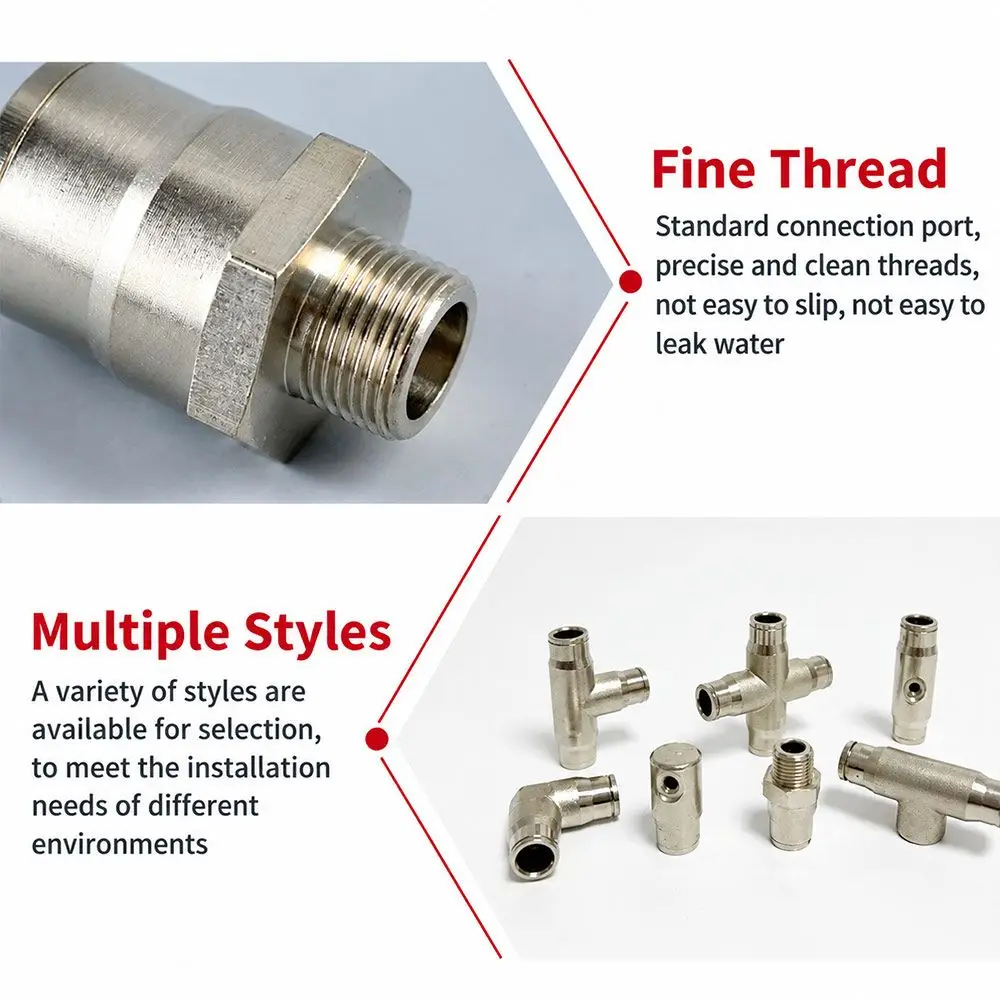 9.52mm High Pressure Misting System Connector Atomizing Nozzle Adapter Tee Connector Quick Connector Cross Connector
