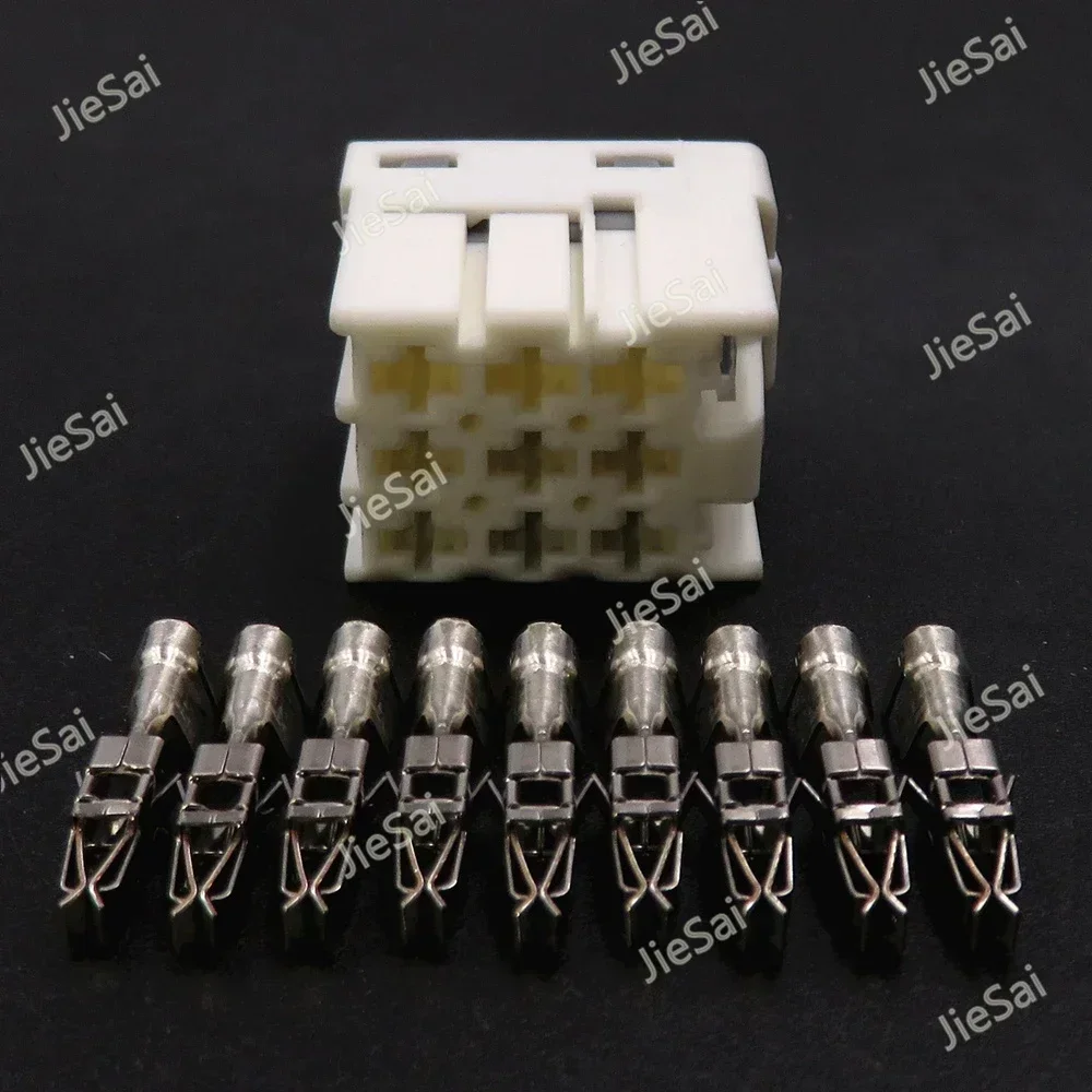 9 Pin Wiring Harness Connector 2-968307-2 Unsealed Socket 3.5 Series White Automotive Power Amplifier Plug