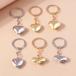 Aihua Gold Silver Color Love Hearts Keychain For Women Girls Sweet CCB Heart Keyring Handbag Pendant Car Key Jewelry Gifts