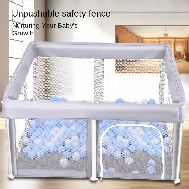 LazyChild One Click Folding Kids Playpen Home Indoor Baby Safety Fence Play Yard Indoor Protective Barrier