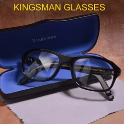 The Kings Man Eyeglasses Frame Kingsmen Movie Cosplay Glasses Harry Hart Gary Eggsy Eyewear Retro Rectangle Acetate Spectacles