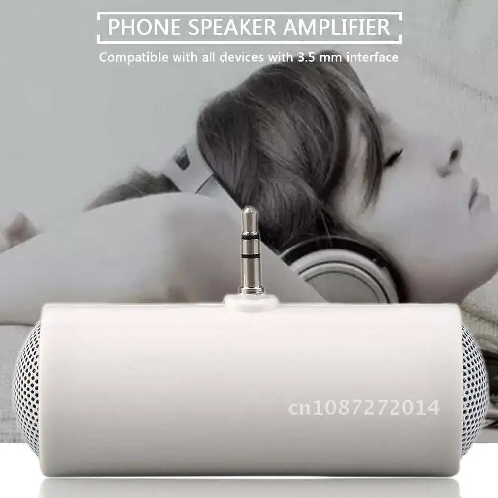 

Stereo Speaker Amplifier Loudspeaker for Smart Mobile Phone iPhone iPod MP3 with Newest 3.5mm Connector Player