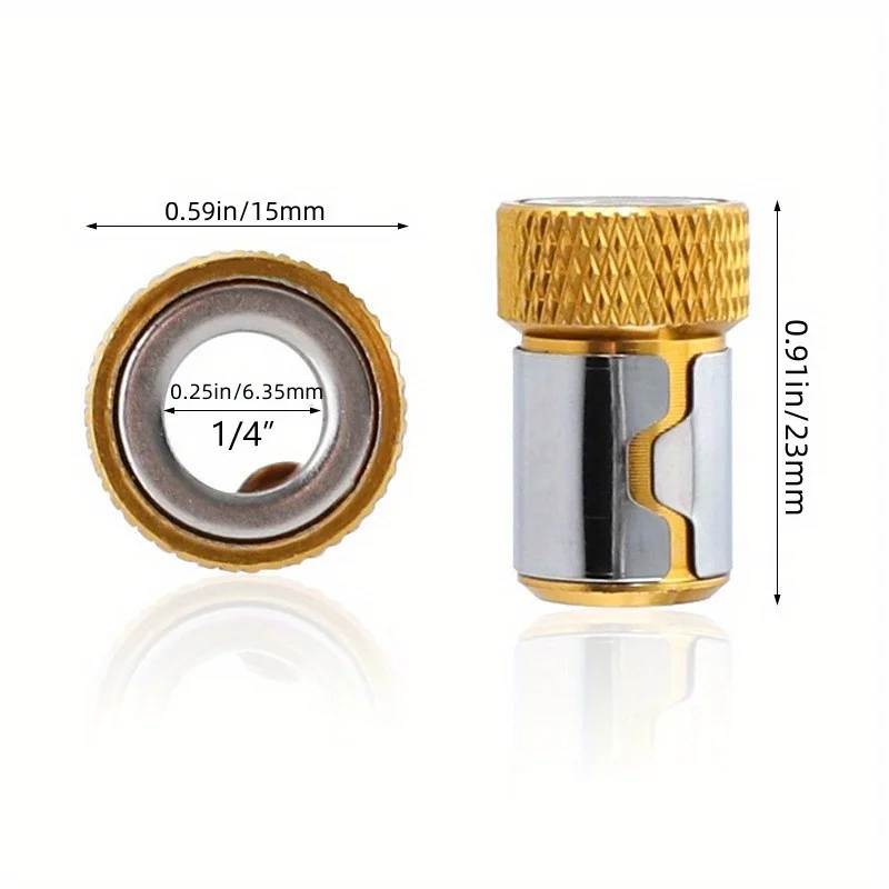 3-Piece Magnetic Bit Holder Set - Powerful Magnetic Grip with Non-Slip Design, Strong and Durable Magnet, Compatible with Philli