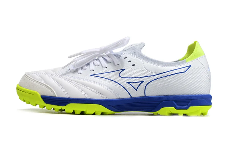 Authentic MizunoCreation MORELIA NEO Knitting TF Men's Sports Shoes MizunoOutdoor Sneakers Men Shoes White/Blue/Green Size 40-45