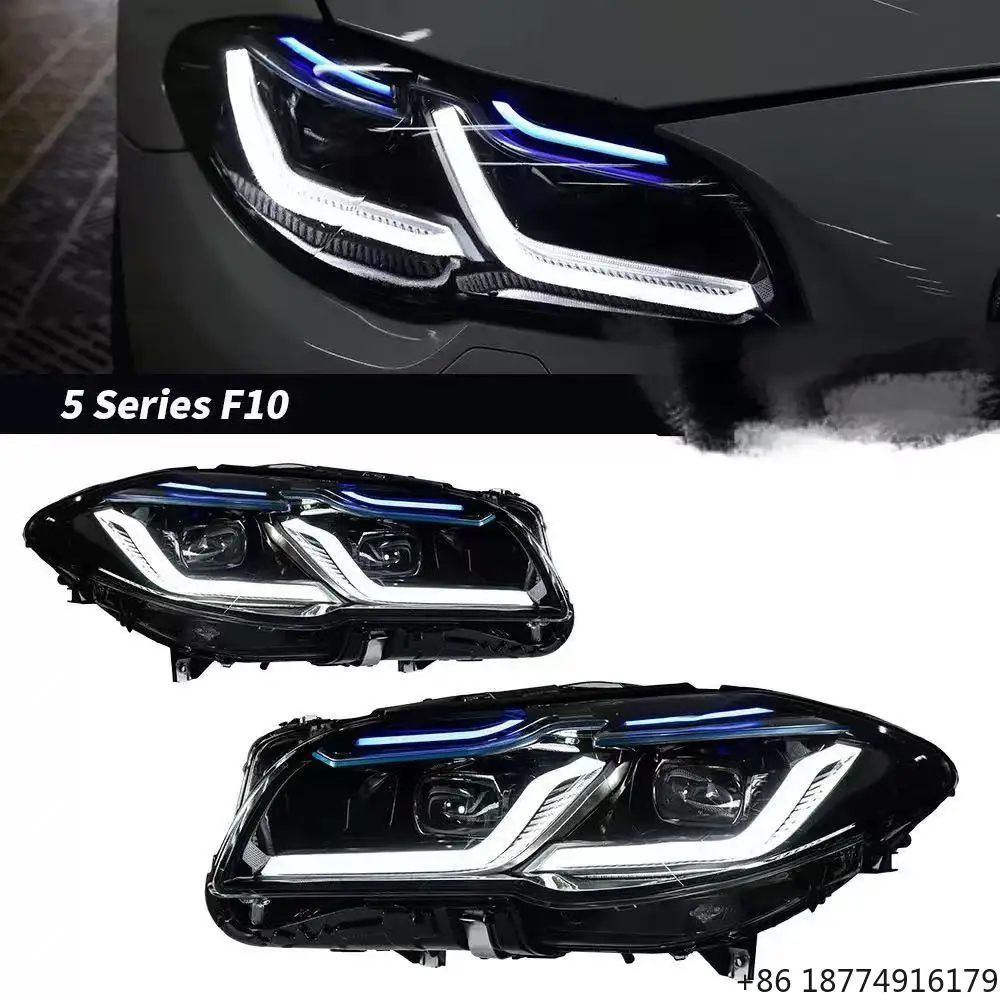 

For 5 Series F10 F11 F18 M5 520i 525i 528i 535i 550i 2011-2017 Modified Xenon HID Corner Eye LED Headlights New 6000K 12V