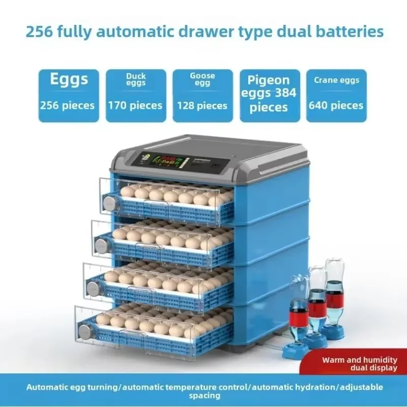 Volautomatische Incubator 100-300 Eieren Constante Temperatuur en Hydraterende Kippenboerderij Fokken Shell Breken Machine