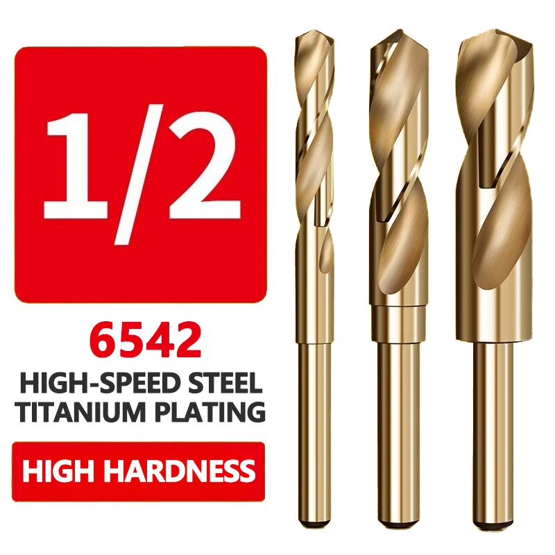 

6542 high-speed steel titanium plated drill bits, steel, iron, stainless steel, superhard drill bits