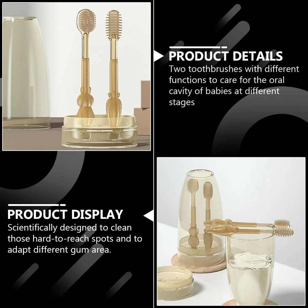 

Детская зубная щетка, силиконовая щетина для младенцев, инструмент для ухода за полостью рта для чувствительных десен, детская чистка языка для малышей, не повреждает пятна от молока