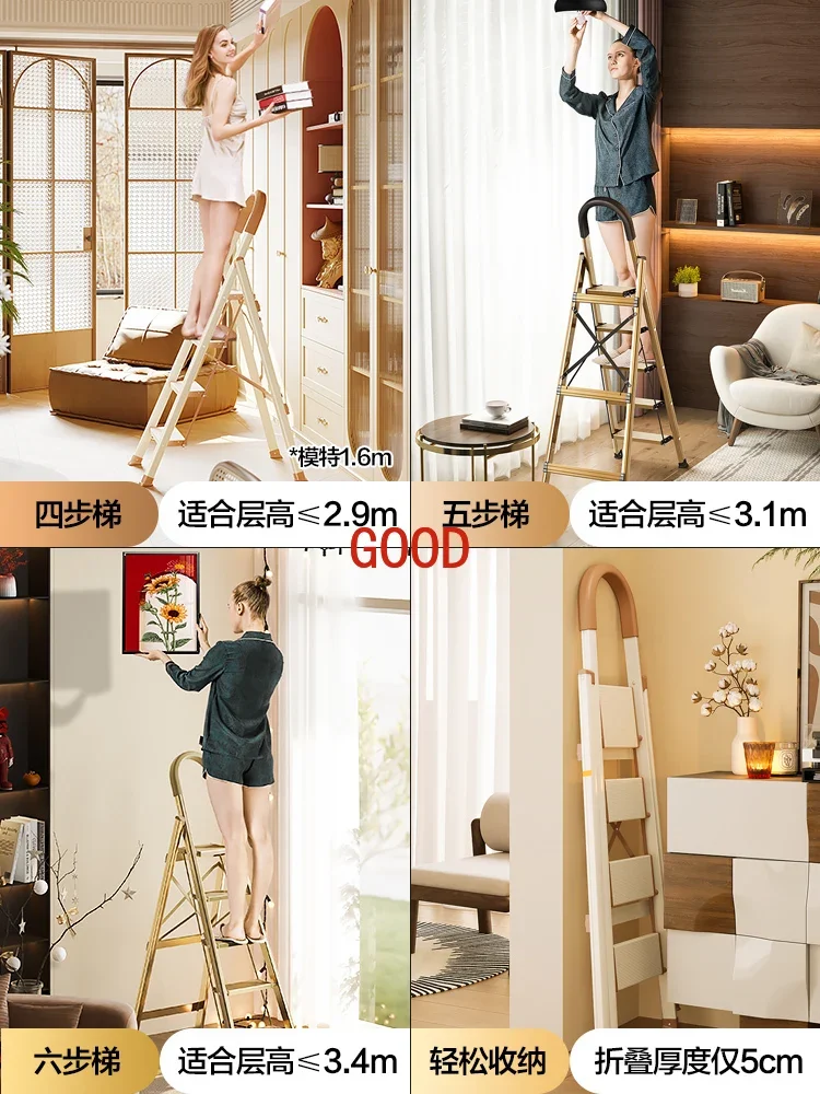 

Домашняя складная лестница, утолщенная и Расширенная лестница из алюминиевого сплава в елочку