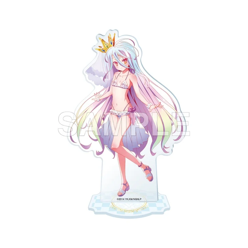 Anime NO GAME NO LIFE Sora Shiro Hatsuse Izuna Jibril Steve·D·Nopant Acrylic Stand Model Plate Keychains Desk Decor