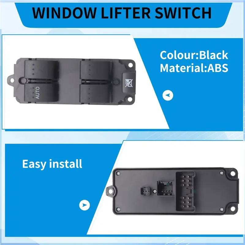 A21F-Power Window Lifter Switch Left Driver Side For Mazda 3 2004-2010 BP1E-66-350 BP1E66350