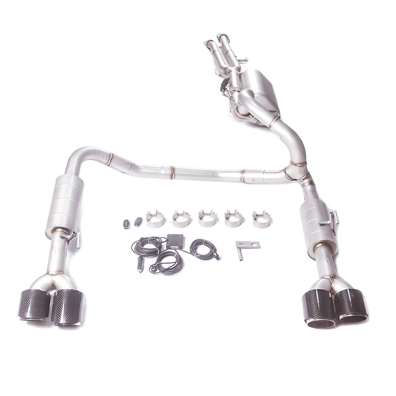 

[Custom product] Suitable for 2015-2020 Toyota Basto Prado 3.5L 4.0L stainless steel exhaust system with valve tip