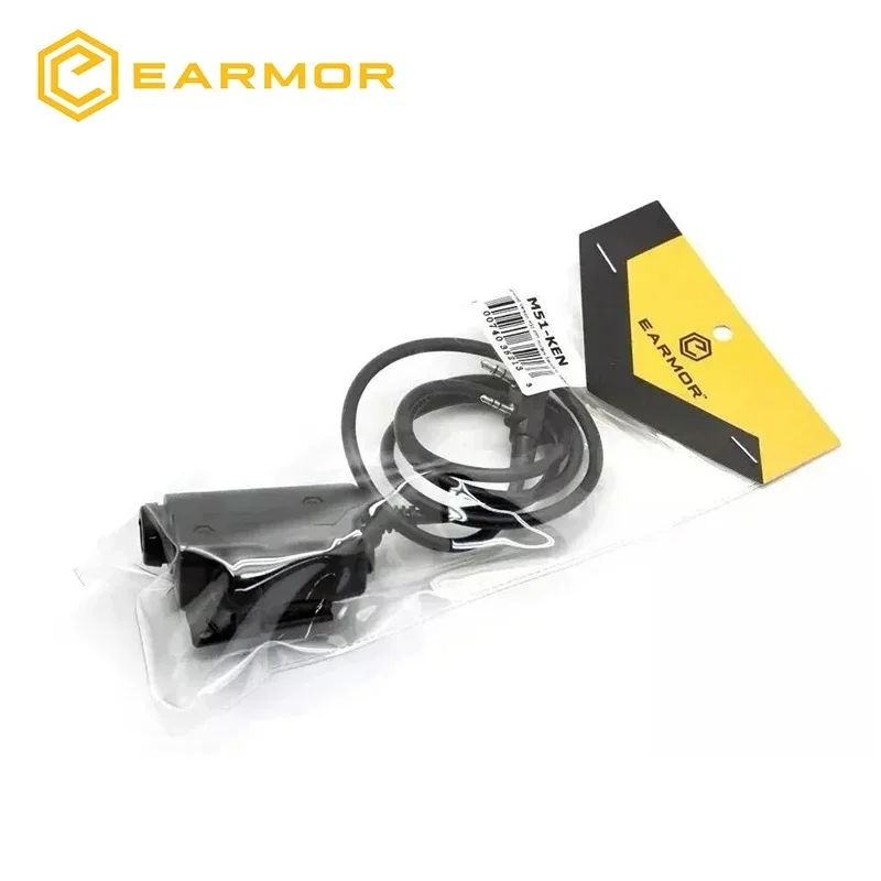 Original EARMOR M51 PTT Adapter Airsoft Tactical Headset Kenwood(for baofeng) Phone Plug 3.5MM AUX Tactical Headset Accessory