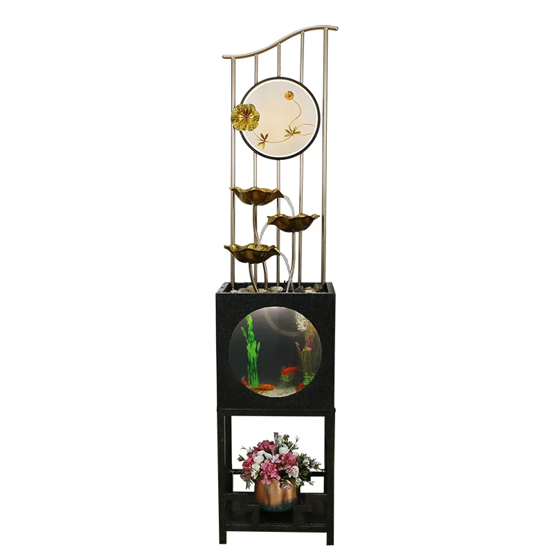 

New Chinese style living room entrance screen landscape lotus leaf