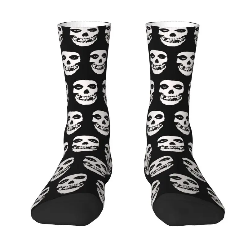 Novelty Printing Misfits Punk Rock Band Socks for Women Men Stretchy Summer Autumn Winter Crew Socks