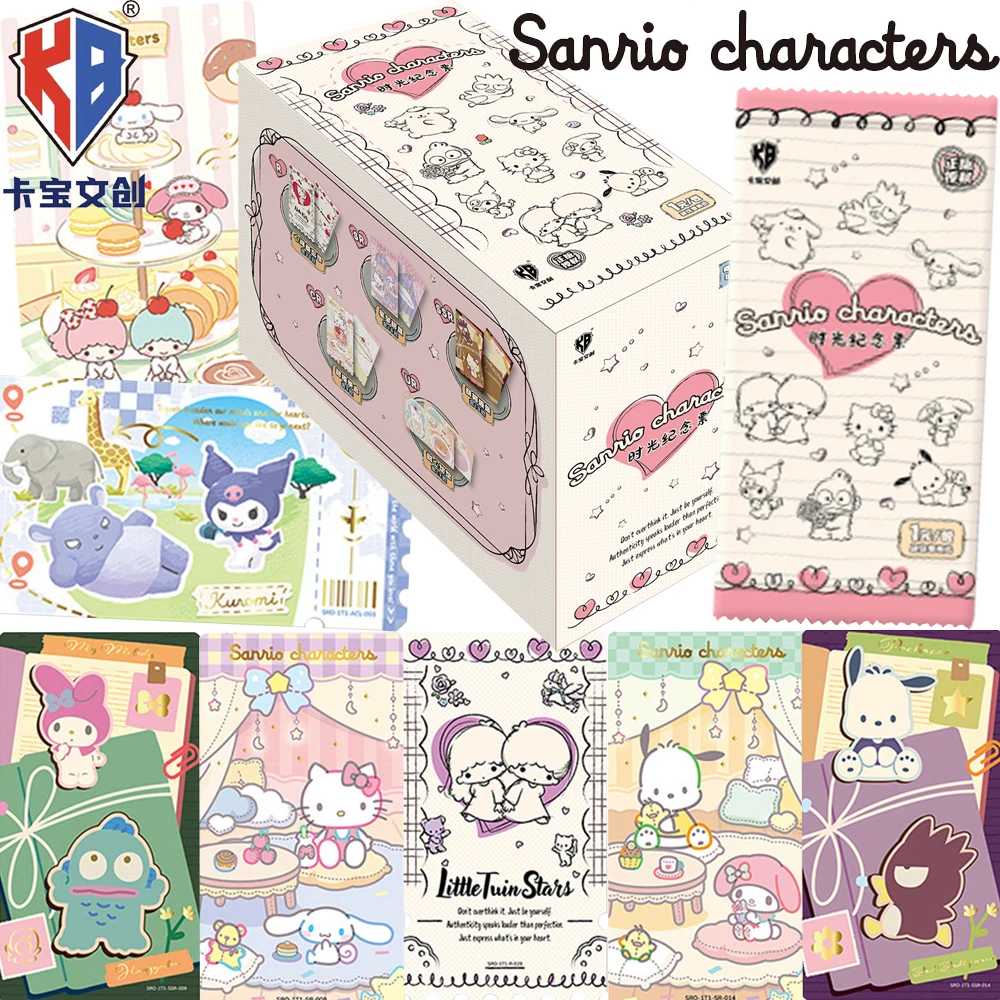 

KABAO Original Sanrio Characters Hobby Cards Kuromi Pochacco Cute Cartoon Time Commemorative Ticket Collection Cards Kids Gifts