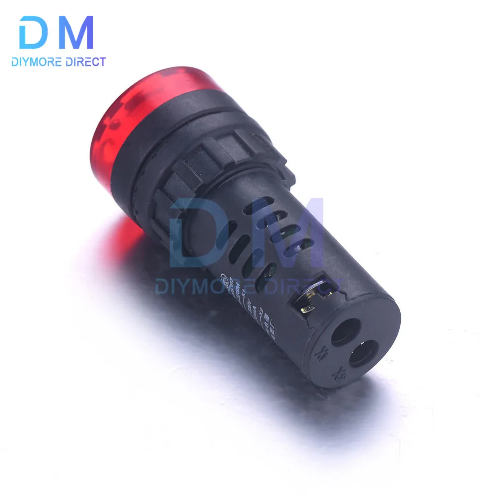 Buzzer 16mm Flash LED Alarm Indicator Light Signal Lamp Flashmetal Buzzer DC12V