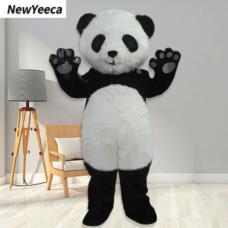 Disfraz de Mascota de Panda para adulto, traje divertido de Cosplay, divertido, divertido, pequeño oso Panda, novedad