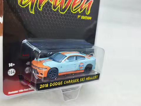 GreenLight 1:64 2018 DODGE CHARGER SRT HELLCAT alloy model Car Diecast Metal Toys Birthday Gift For Kids Boy