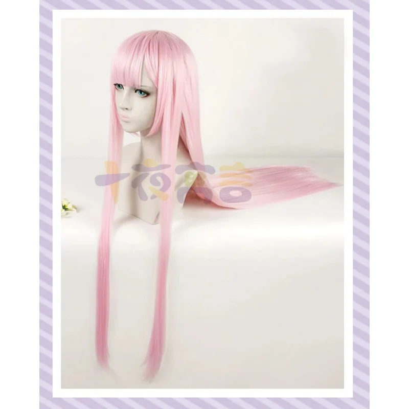 Peluca de Cosplay de princesa Bubblegum de 100cm de largo, peluca recta rosa de princesa Bonnibel Bubblegum, pelucas de pelo sintético resistentes al calor