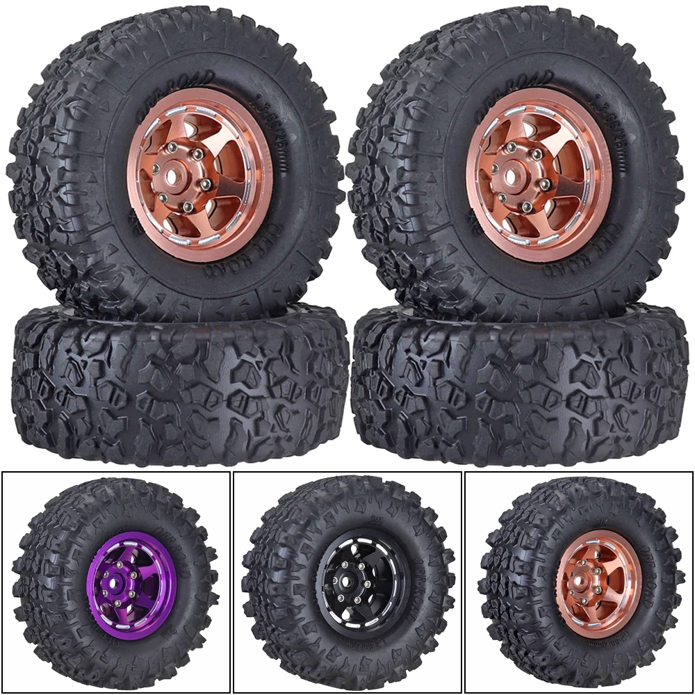 

Для 1/24 Fms24 Axial Scx24 1/18 Traxxas Trx4m Trx4-m Rc Гусеничная автомобильная шина из алюминиевого сплава 1,3-дюймовый обод колеса с бисером