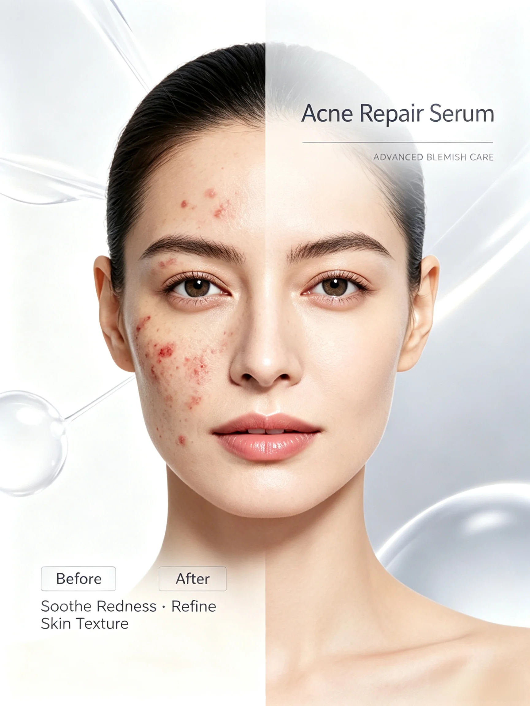 Acne Treatment  Serum Before AfterEffect Clear Acne Marks Remove Pimples Smooth Skin Repair Facial Skin Care For Men Women