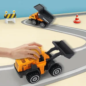 6 PCs/Set Alloy Engineering Truck Toy Classic Construction Model Fahrzeugträger Traktor -Baggerspielzeug für 3 Jahre Jungen Geschenke 8 Hauptverkaufstraktor Kinder - №1