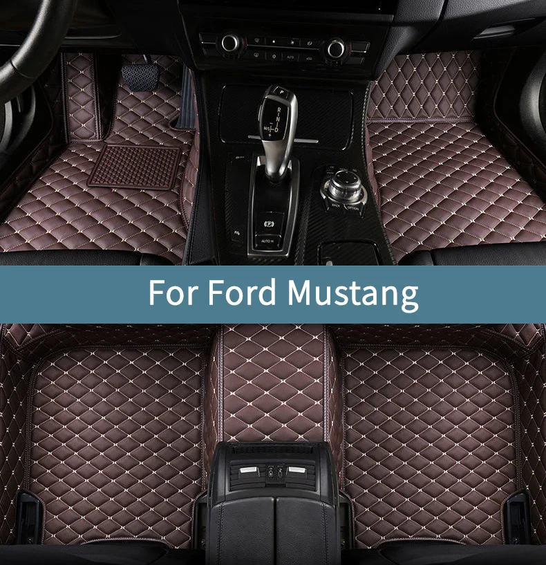 

Автомобильные коврики для Ford Mustang 2015 2016 2017 2018 2019 2020 2021 2022 Коврики для автомобилей Всепогодные водонепроницаемые полный комплект