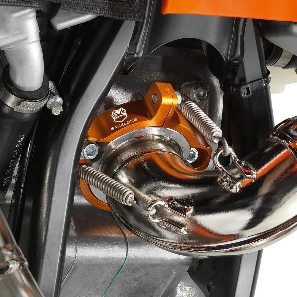 CNC Motorcycle Exhaust Tip Muffler Pipe Clamp With Flanges For Husqvarna TE TC TX 250 30 250I 300I For EXC SX XC XCW TPI