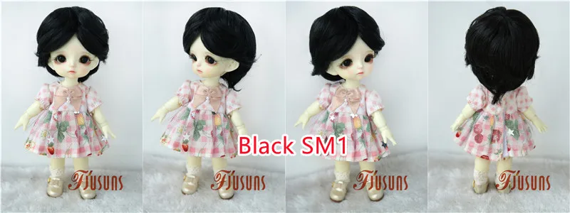 Doll Wigs JD075 1/6 1/8 1/4 1/3 Short Boyish Cupid Curls Synthetic Mohair BJD Wigs 5-6' 6-7' 7-8' 8-9' OB11 YOSD Doll Hair