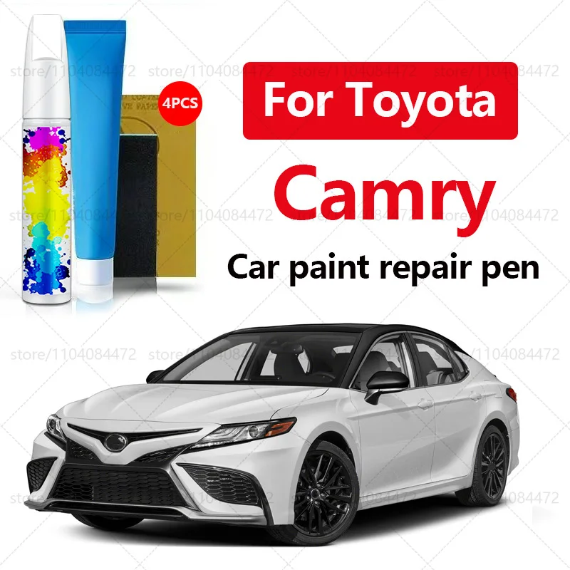 Pluma de reparación de pintura de coche para Toyota Camry 1982-2025, accesorios de reparación de arañazos, 4 Uds., negro 218 gris 1H1 blanco 089 plata 1J9