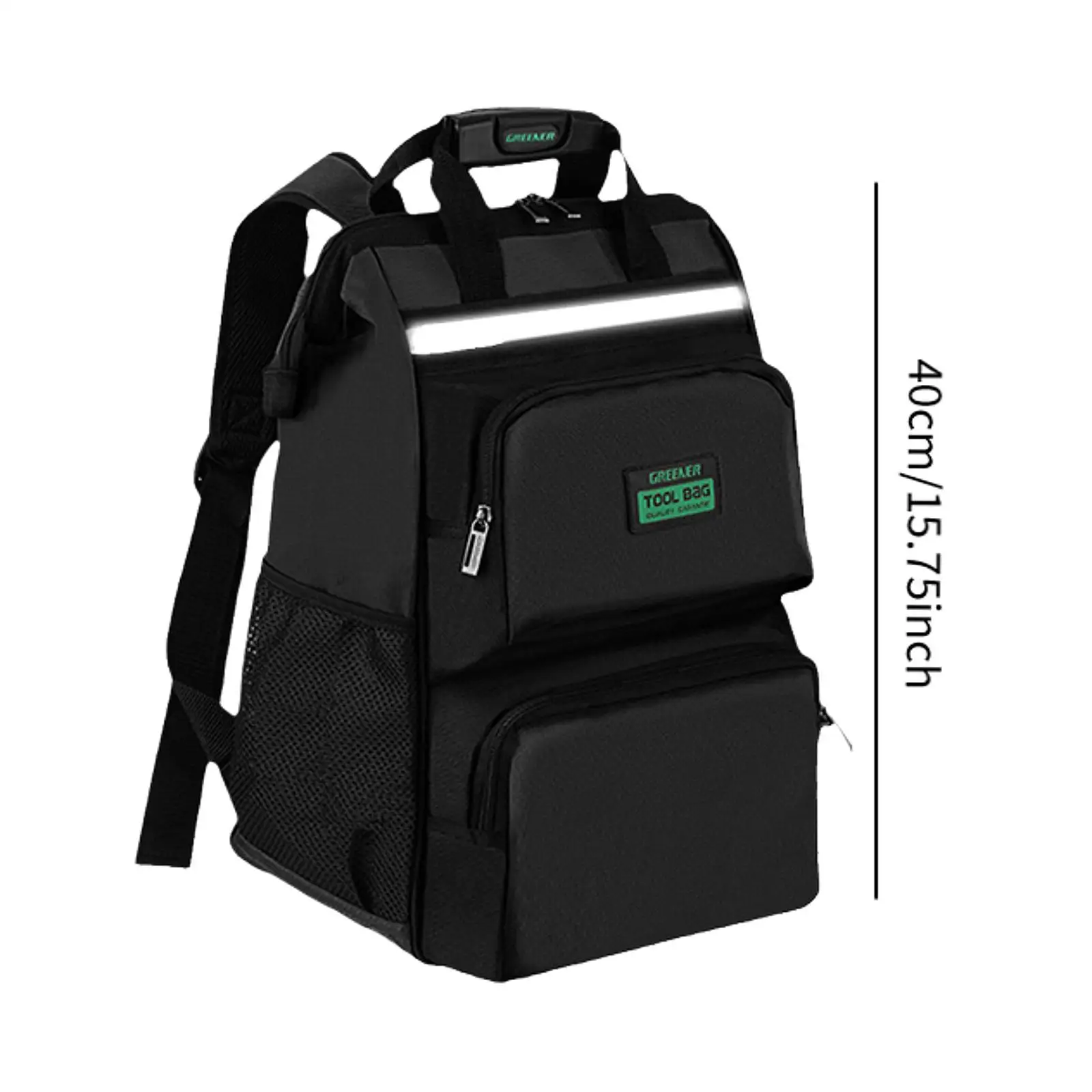 Tool Bag Heavy Duty for Men Waterproof Work Black Tool Backpack