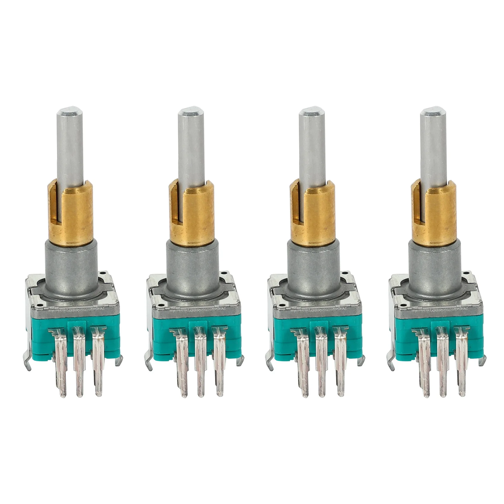 4X EC11EBB24C03 Dual Axis Encoder With Switch 30 Positioning Number 15 Pulse Point Handle 25Mm