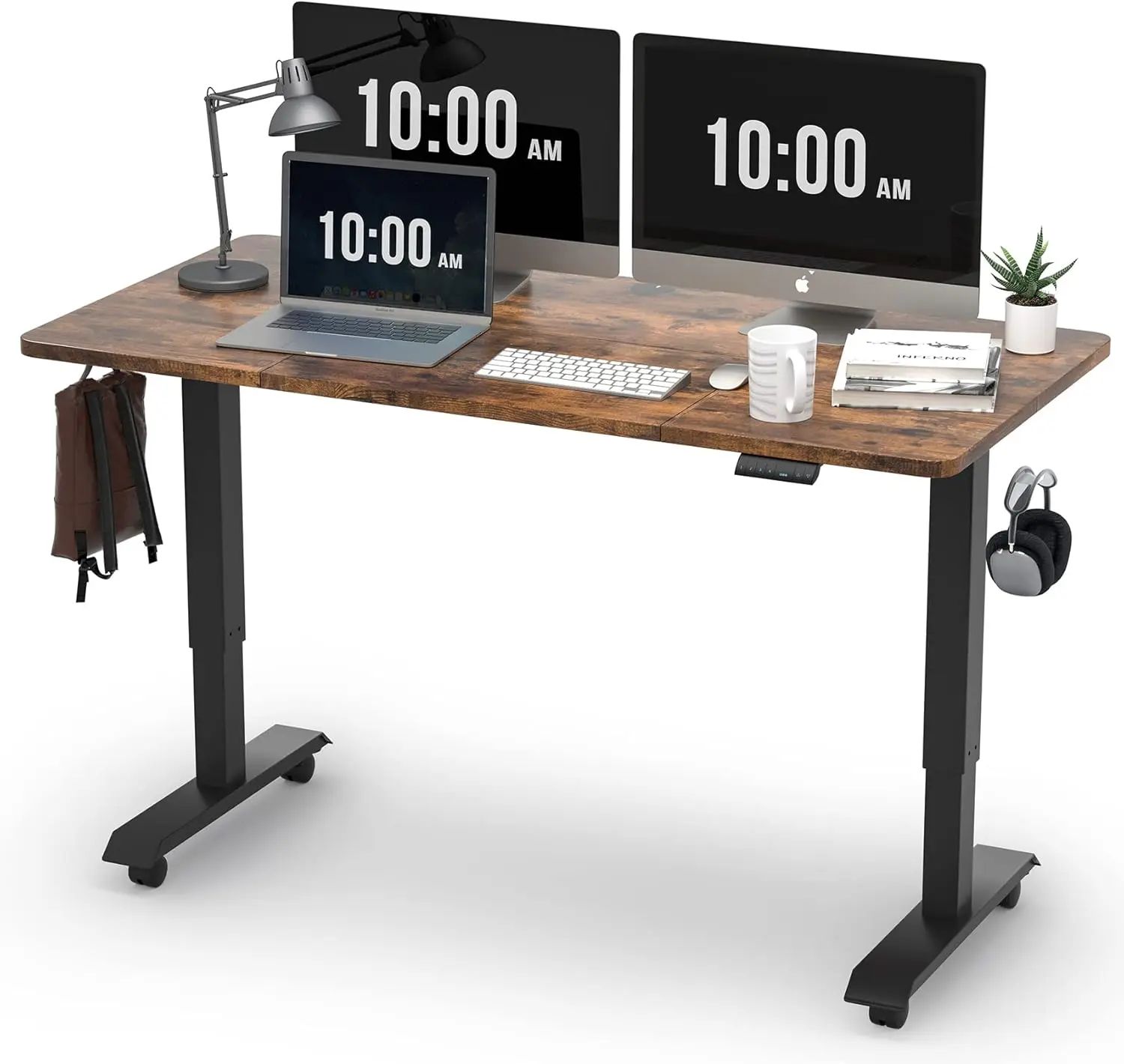 

Electric Standing Desk, Height Adjustable Desk 55x 24 Inches, Ergonomic Home Office Sit Stand Up Desk