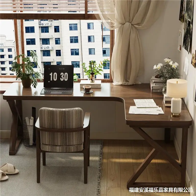 Solid wood corner desk corner desktop computer desk bedroom double bedside table student home study desk