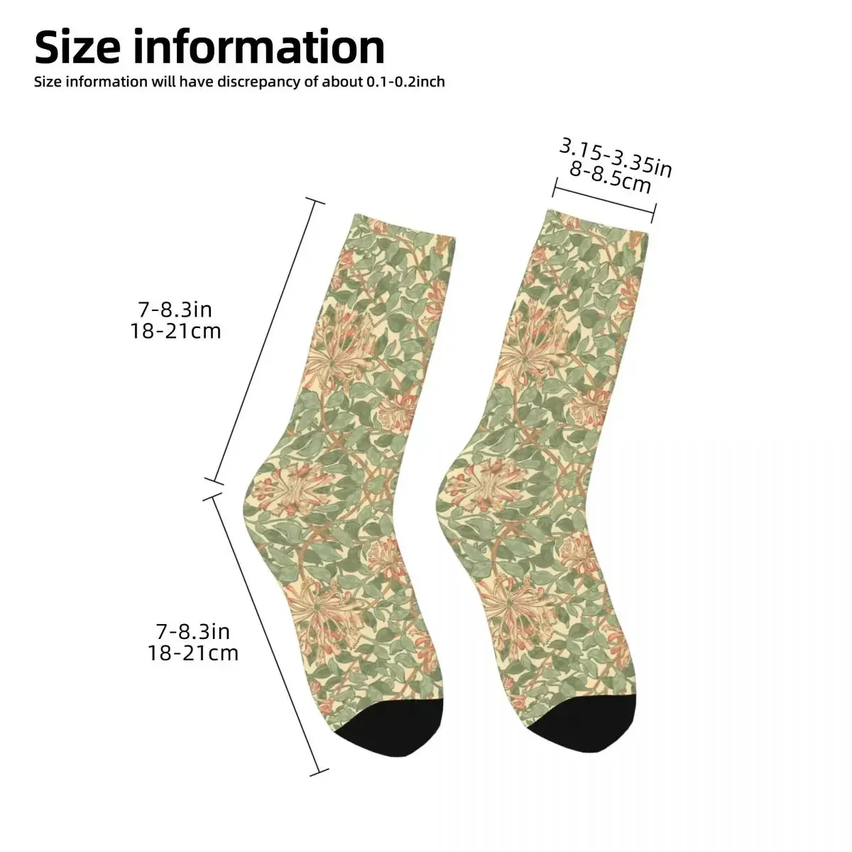 William Morris Honeysuckle Socks Harajuku High Quality Stockings All Season Long Socks Accessories for Unisex Birthday Present