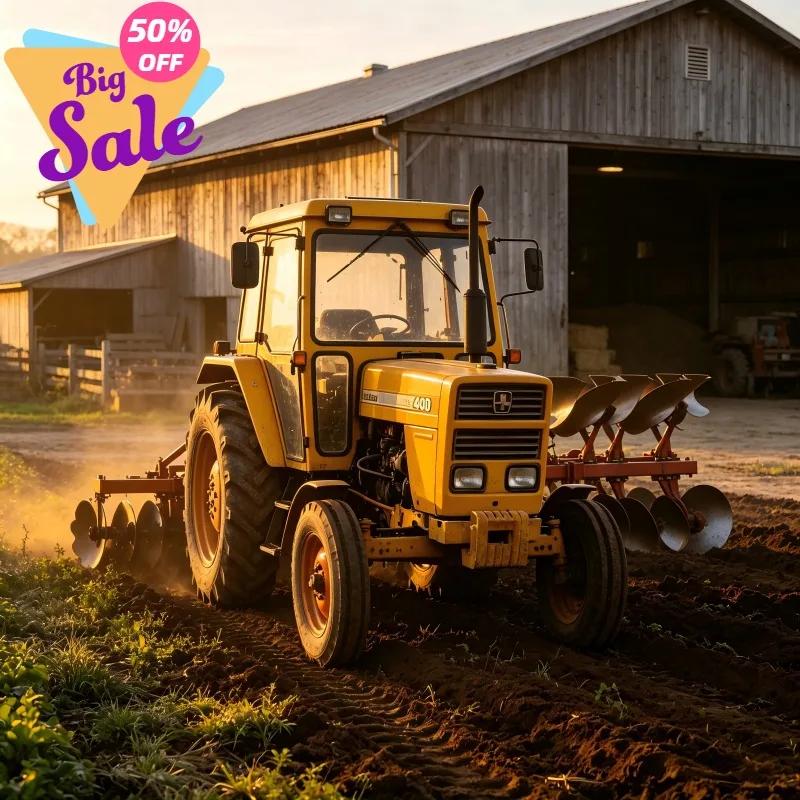 4X4 50HP Compact Farm Tractor, Diesel Powered Multifunctional Mini Agricultural Farming Machine