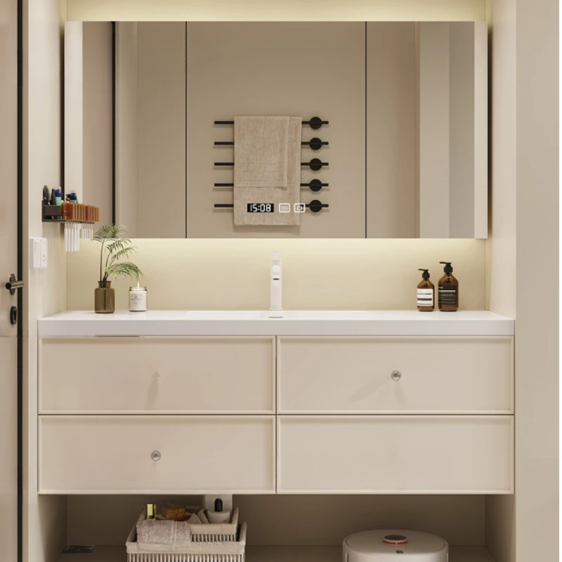 Towel Cabinet Salon Station Storage Shelf Narrow Bathroom Luxury Sinks Medicine Small Closet Mirrors Mueble Lavabo Wall Shelf