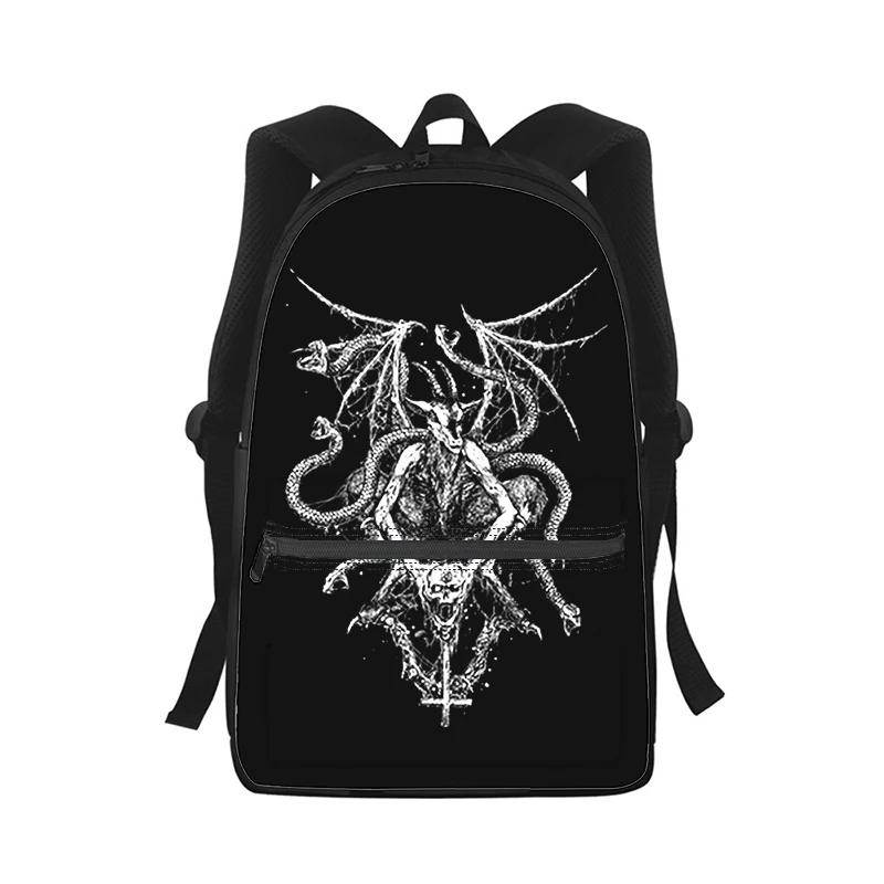 

Pentagram Demonic Satanic Men Women Backpack 3D Print Fashion Student School Bag Laptop Backpack Kids Travel Shoulder Bag